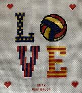 Cross stitch square for Emma Jane J.'s quilt